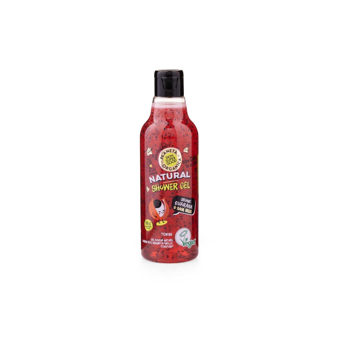 Skin super good gel de ducha Guaraná Eco y semillas de Albahaca Organic Shop 250ml