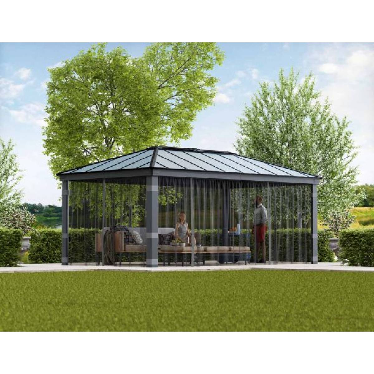 Set cortinas para gazebo cenador Dallas 422x607 Canopia