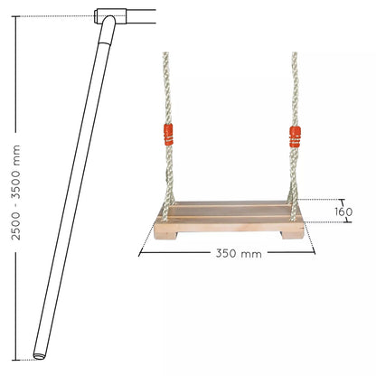 Asiento de madera para columpio Soulet