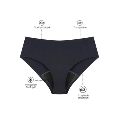 Braga  menstrual sin costuras color negro talla M My Alma
