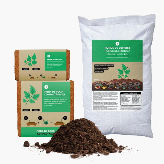 Pack de Sustrato para Huertos Urbanos 85 - 120 Litros Planeta Huerto