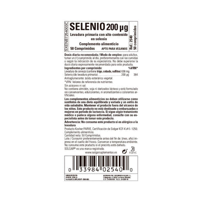 Selenio en Levadura, 50 comprimidos (200g)