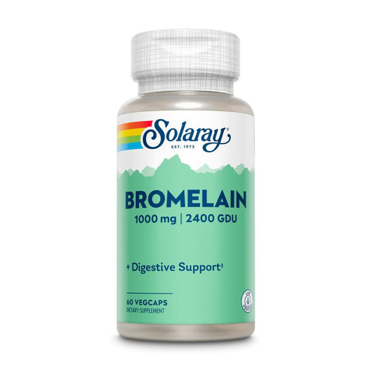 Bromelaina Solaray, 60 cápsulas