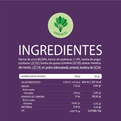 Snack ecológico para bebé +12 meses  Estrellas Arróz y Espinacas