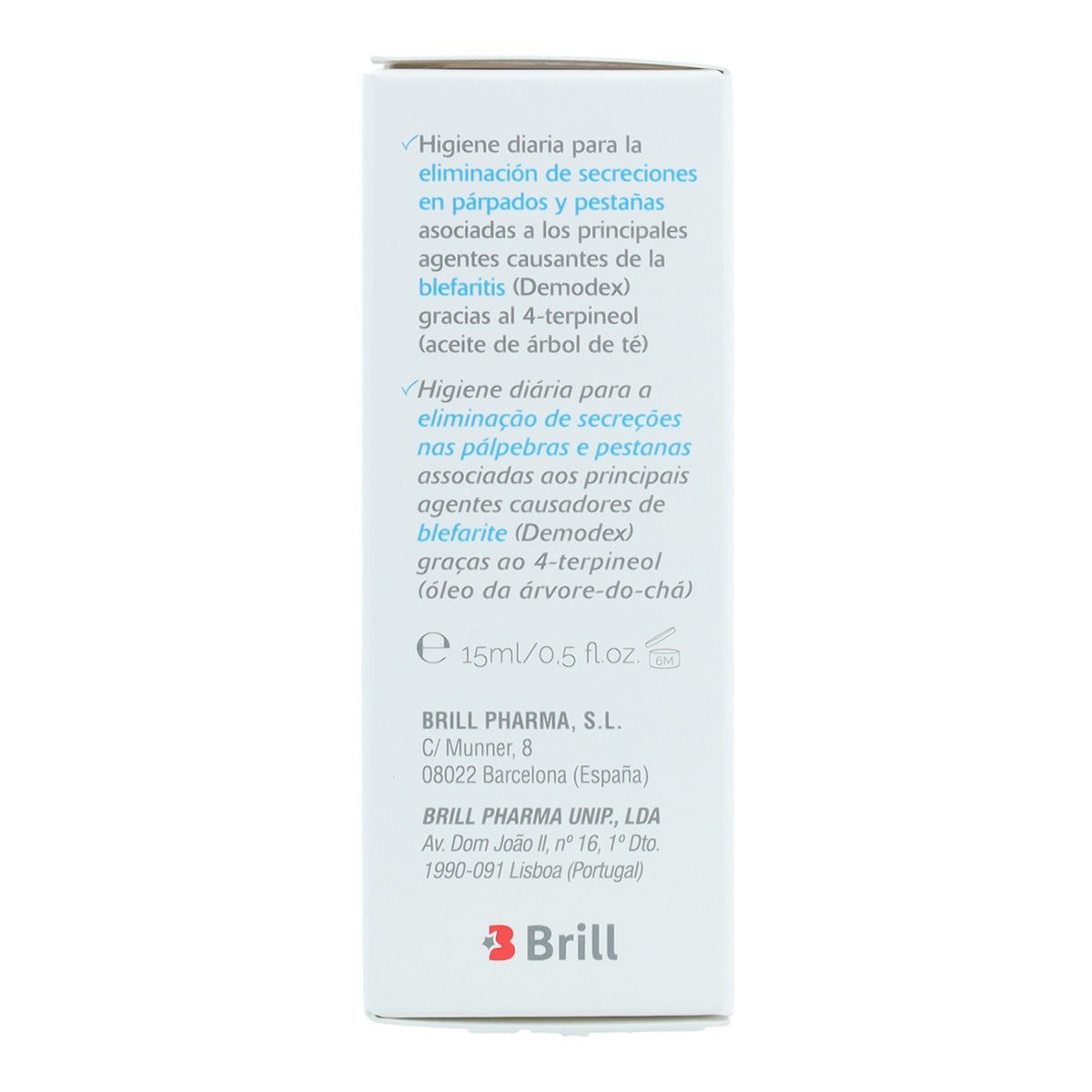 Gel Limpiador de Párpados Ectodol, Brill Pharma 15 ml