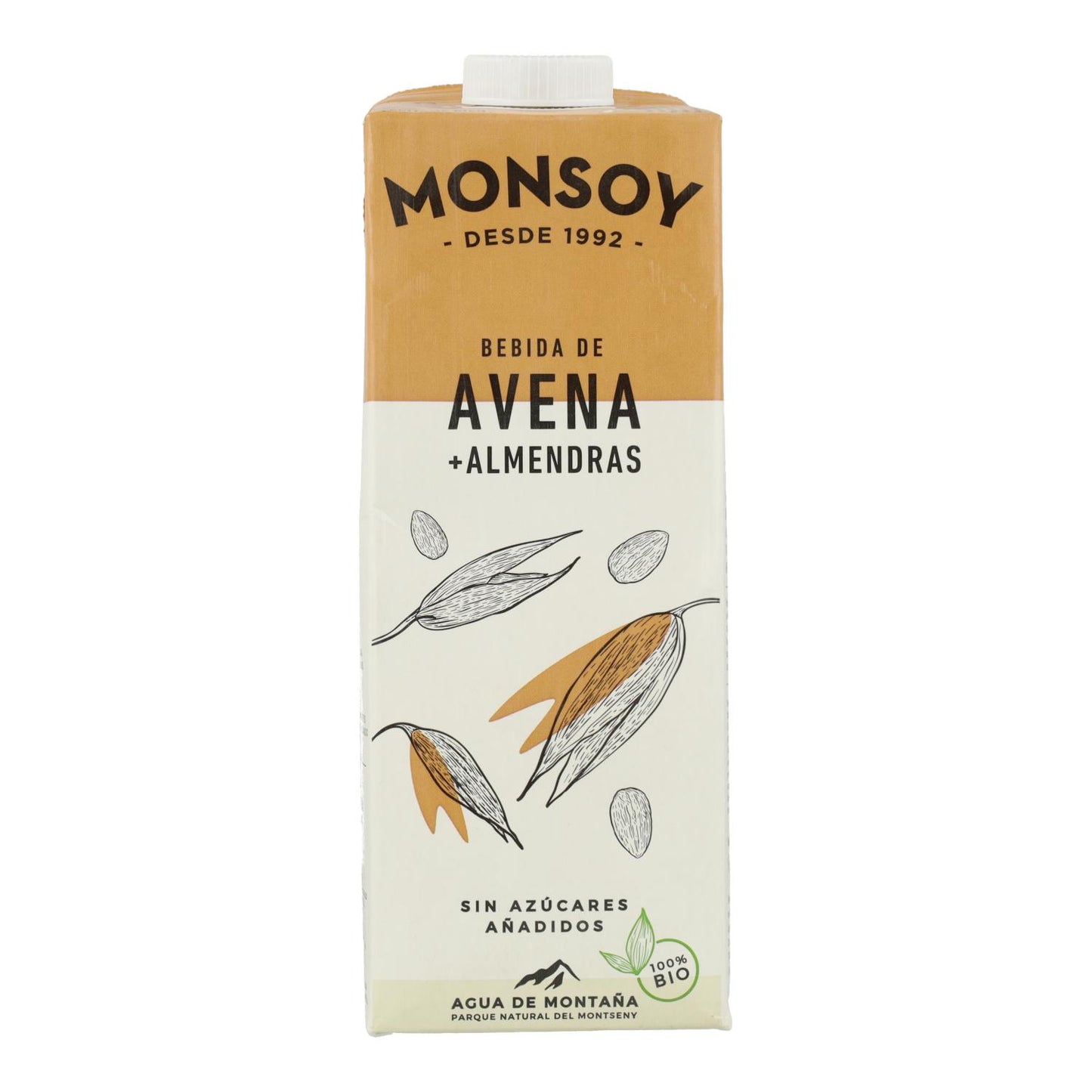Pack 6 uds Bebida BIO de avena y almendra Monsoy 1 L