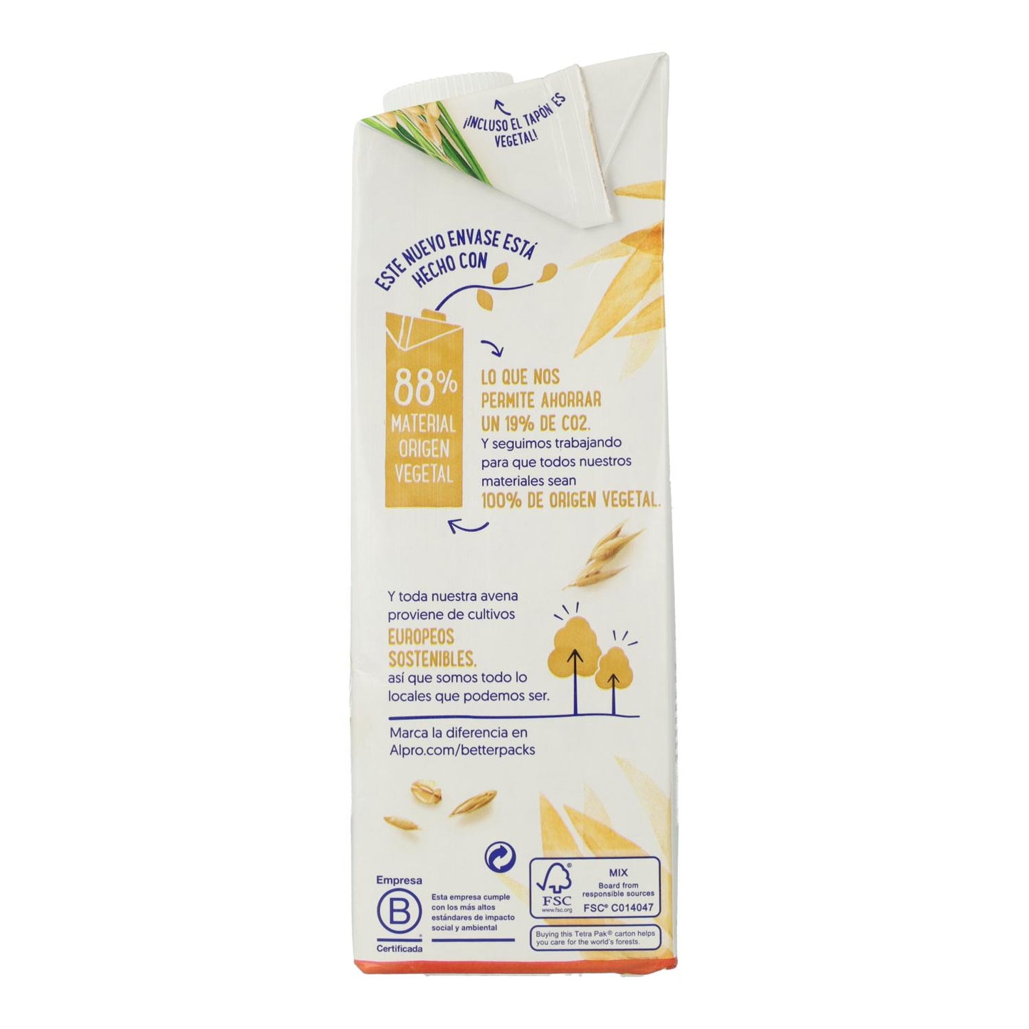 Bebida de Avena Sin Azúcar Alpro 1 Litro