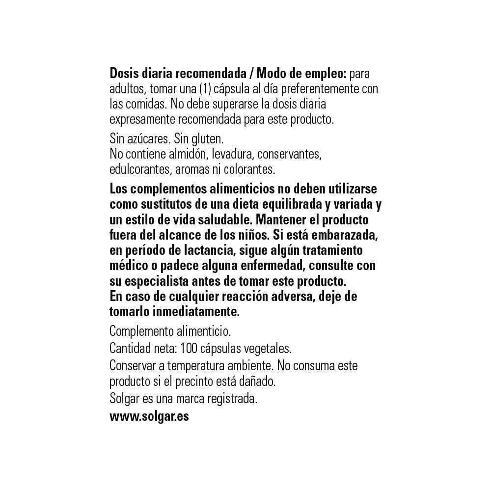 Biotina 5000mcg 100Cap Solgar