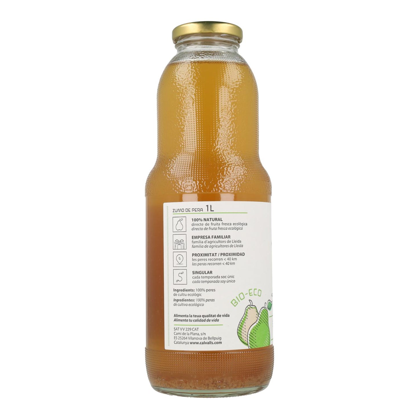 Zumo de Pera ECO Cal Valls 1L