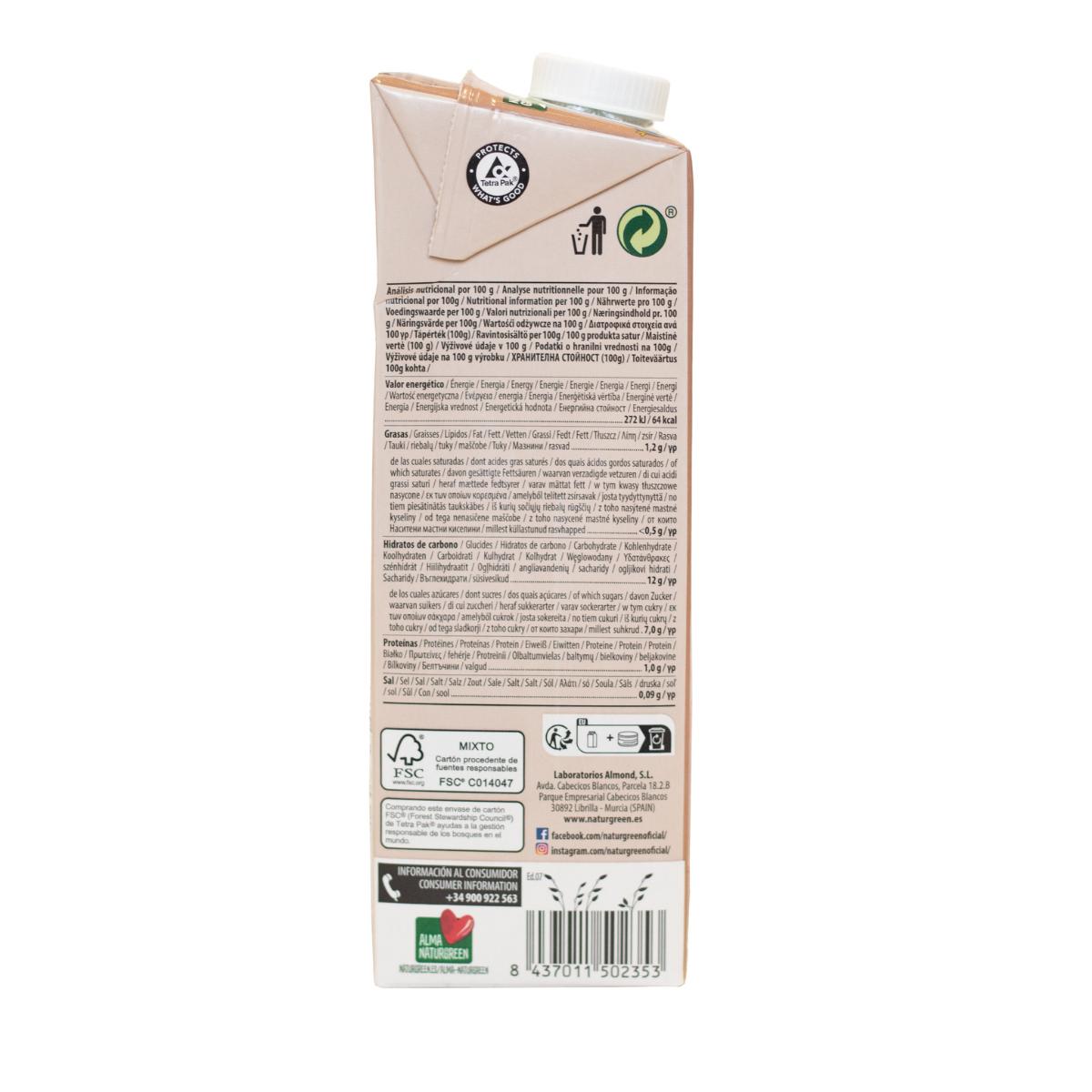 Pack 6 x Bebida de Avena Choco NaturGreen 1 L