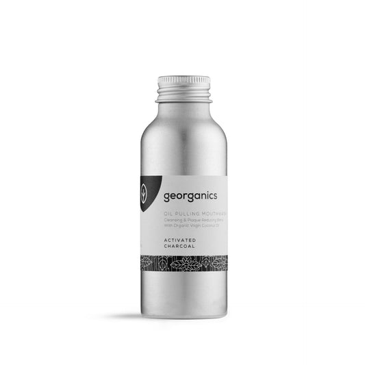 Enjuague Bucal con Aceite de Coco Carbón Activado Georganics