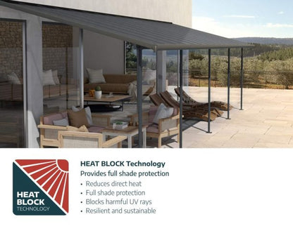 Pérgola adosada Capri 299x735 cm gris Canopia by Palram