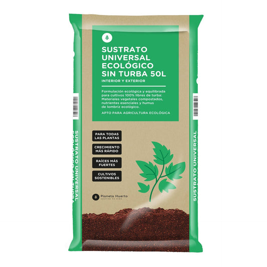 Sustrato Universal Sin Turba ECO Planeta Huerto 50 L