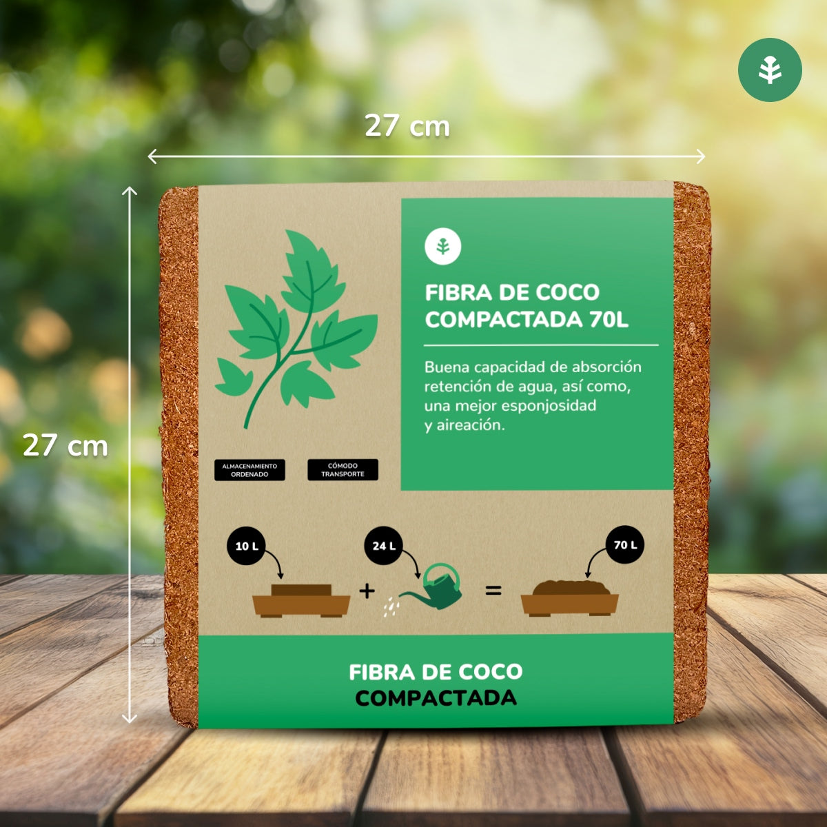 Sustrato Fibra de Coco Planeta Huerto 70 Litros