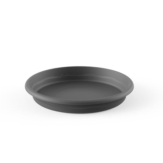Plato maceta terra color antracita D 14 x 2