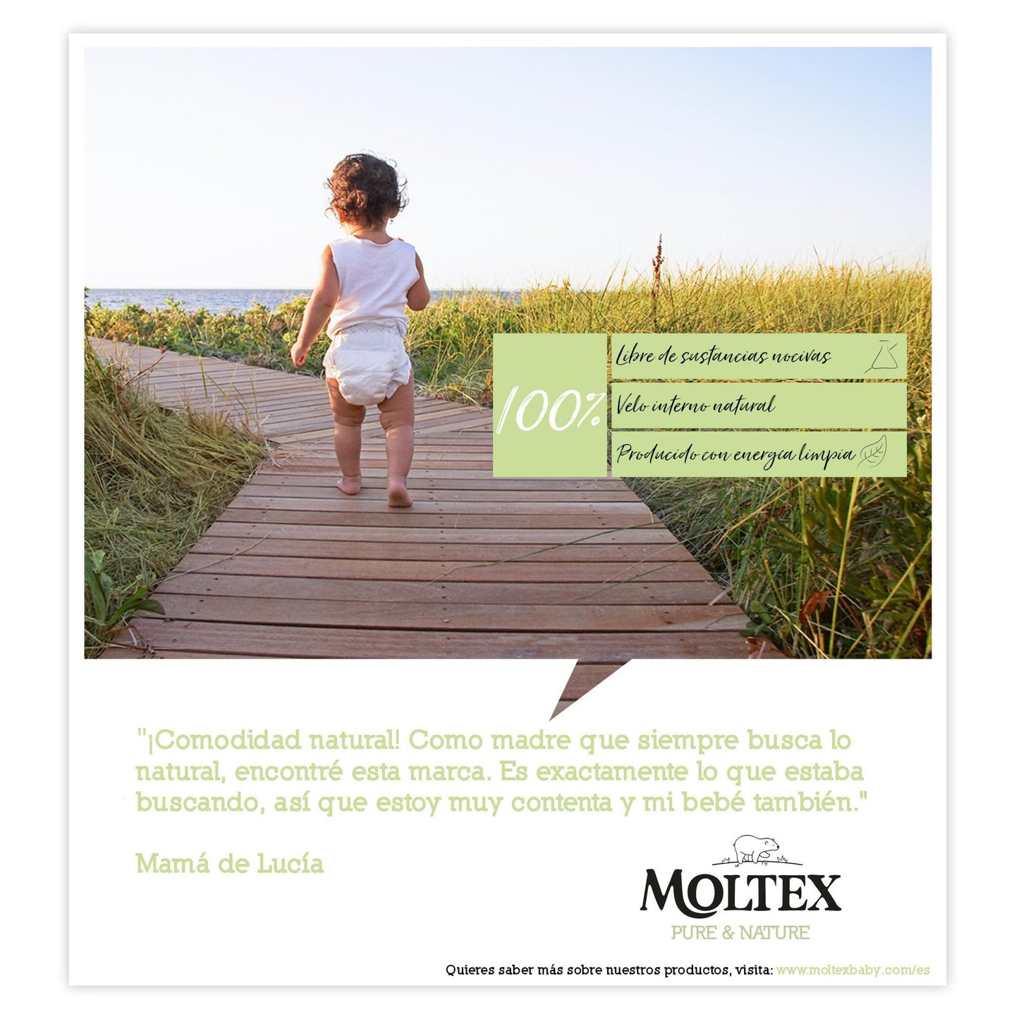 Pack ahorro Pañales Moltex Pure & Nature   T3 (4-10 kg), 224 Uds