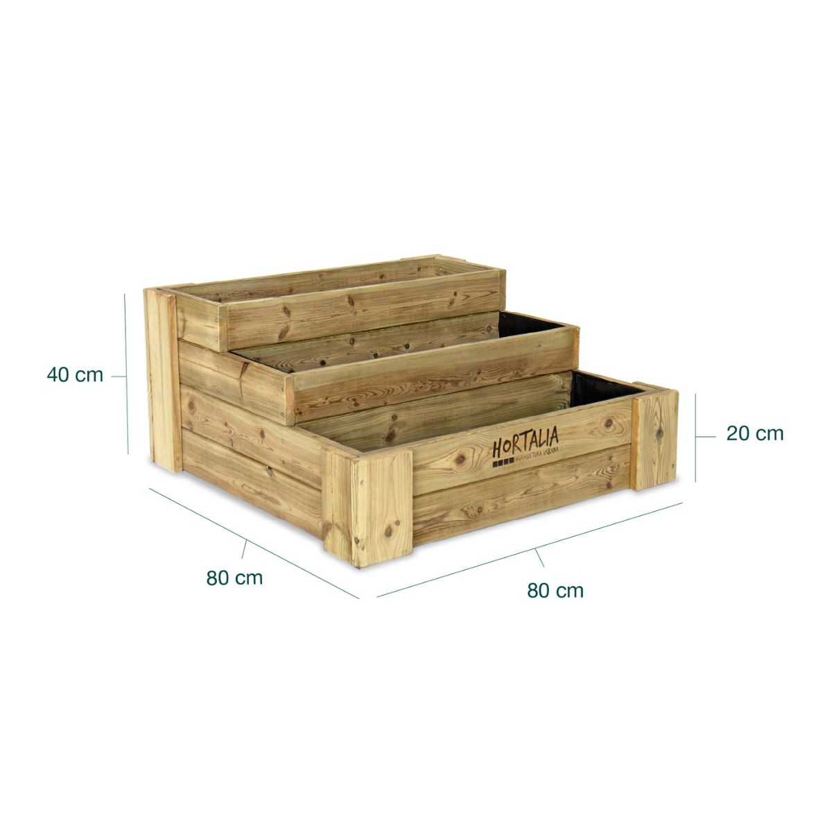 Huerto Escalera Box Stairs 80 Hortalia 140 L