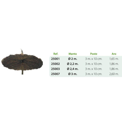 Sombrilla de Brezo natural Faura