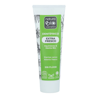 Dentífrico Menta y Equinácea Bio Sin Flúor NaturaBio 75 ml