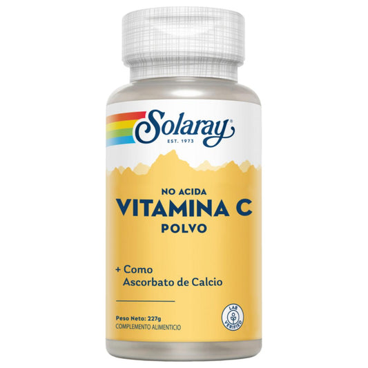 Buffered vitamin C polvo no ácida 5000 Mg 227 g Solaray