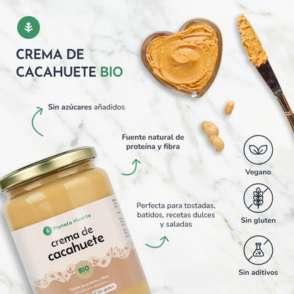 Crema de Cacahuetes ECO Planeta Huerto 350 g