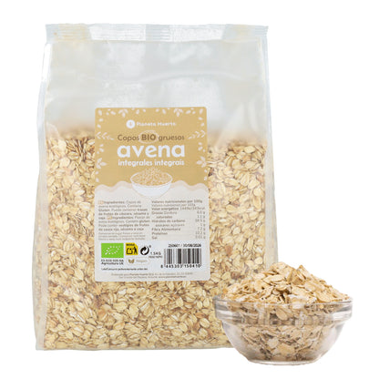 Copos de Avena integrales gruesos ECO Planeta Huerto