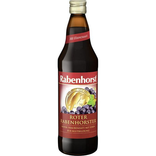 Zumo de uva roja con hierro Rabenhorst, 750 ml