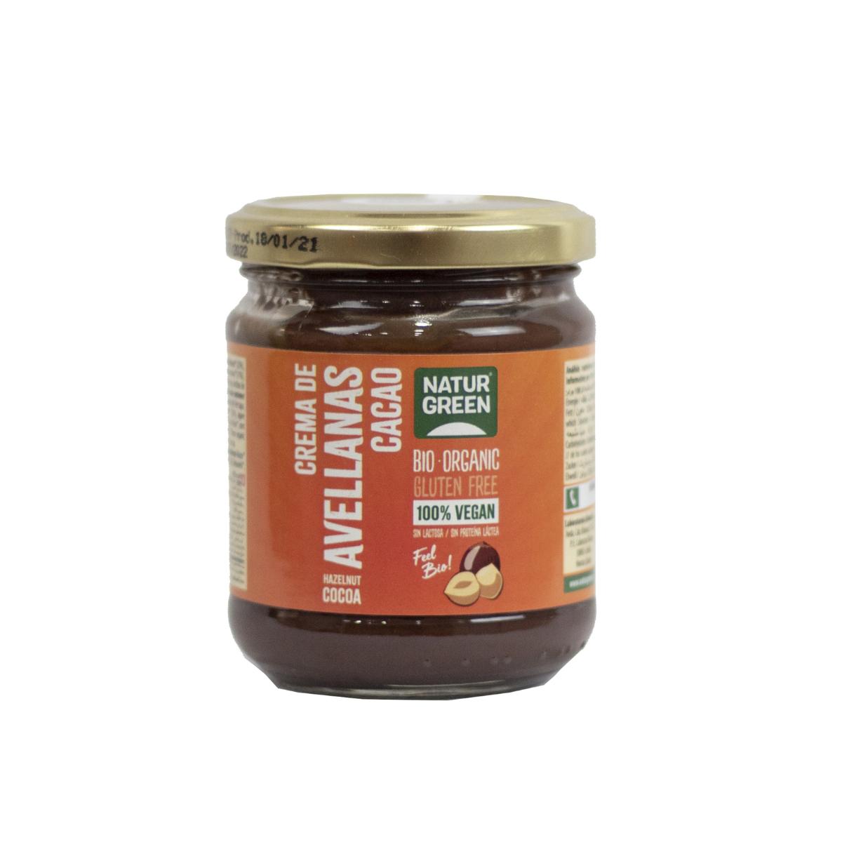 Crema de Avellanas y Cacao Naturgreen, 200 g