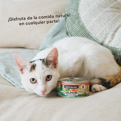 Pack Lata de Salmón y Ternera BARF para gatos 6x120 g Wild Balance