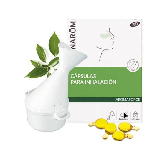 Cápsulas inhalación BIO + inhalador Pranarôm 15 cápsulas
