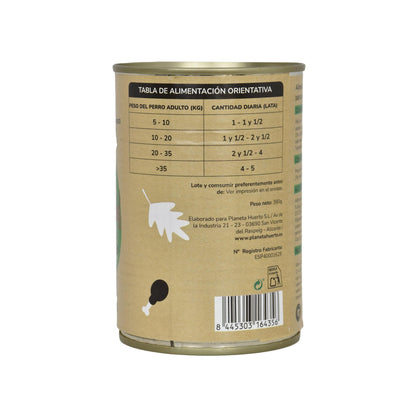Comida Húmeda Grain Free Superpremium para perro Pollo y Pato 380 g Planeta Huerto