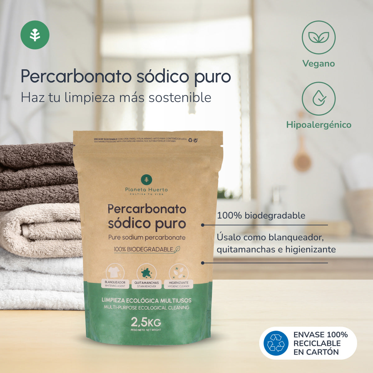 Pack 3xPercarbonato sódico Planeta Huerto 2,5 kg