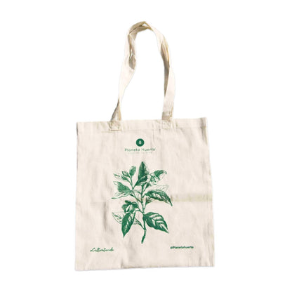Bolsa de tela con diseño floral