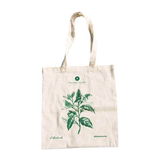 Bolsa de tela con diseño floral
