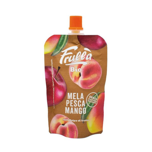 Pouche de Manzana, Melocotón y Mango Frulla Natura Nuova 1ud de 100gr