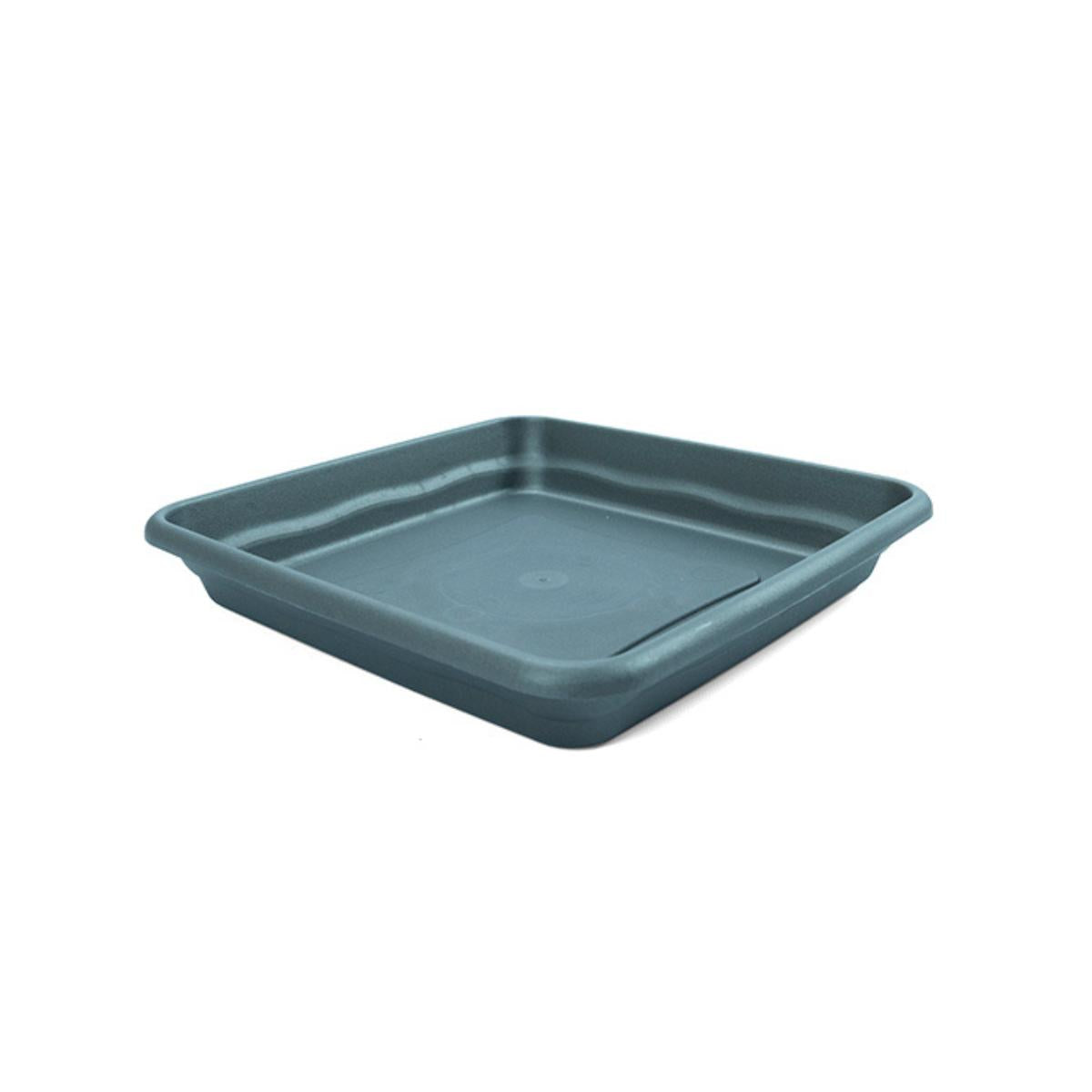 Plato maceta cuadrado terra color antracita 23 x 23 x 4
