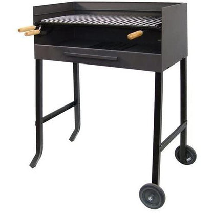 Barbacoa con ruedas y parrilla de acero inox Imex el Zorro