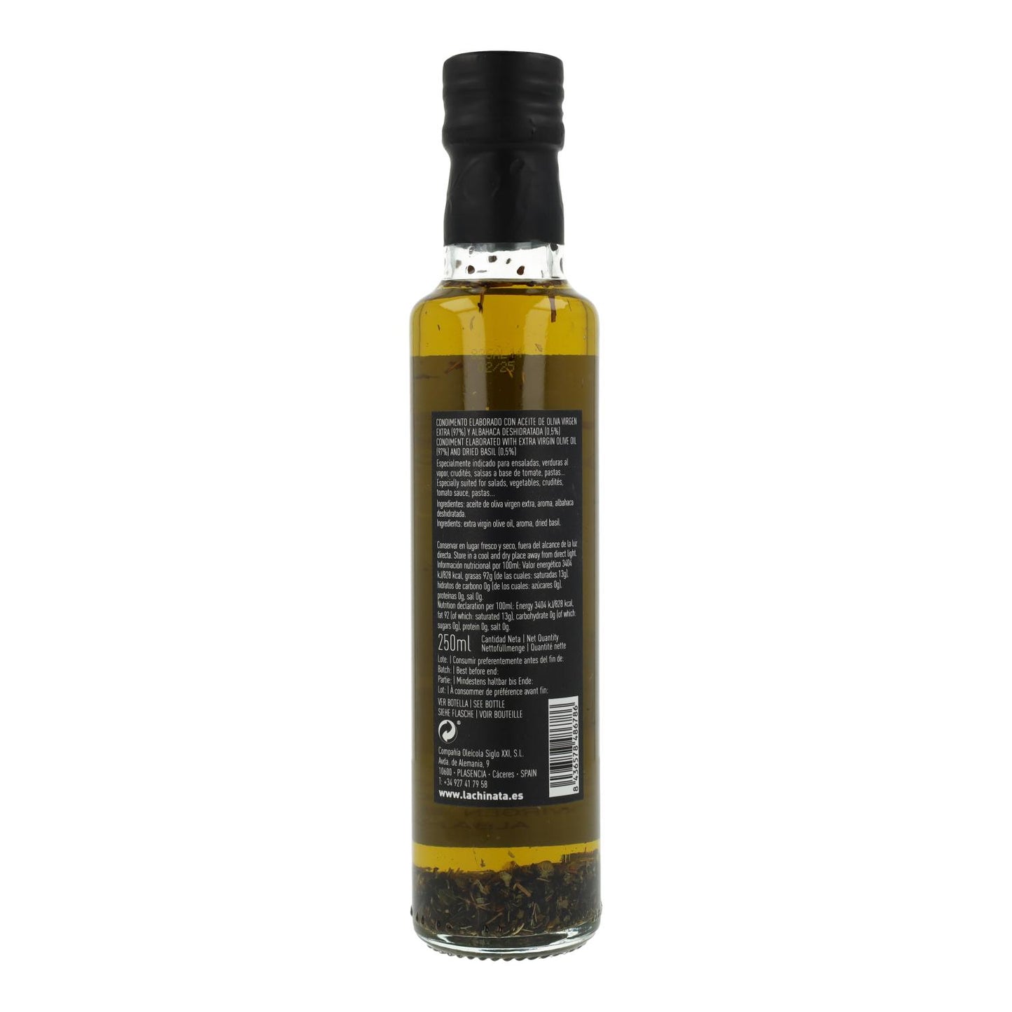 Aceite condimentado con Albahaca La Chinata 250 ml