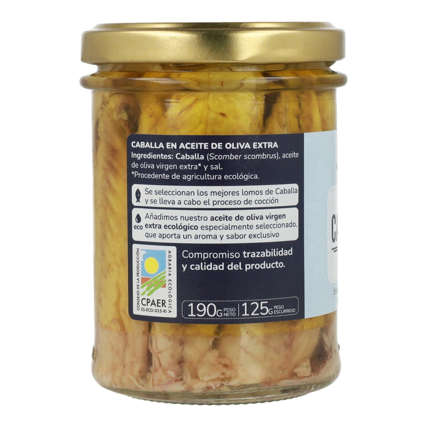 Caballa en aceite de oliva ECO Planeta Huerto 190 g