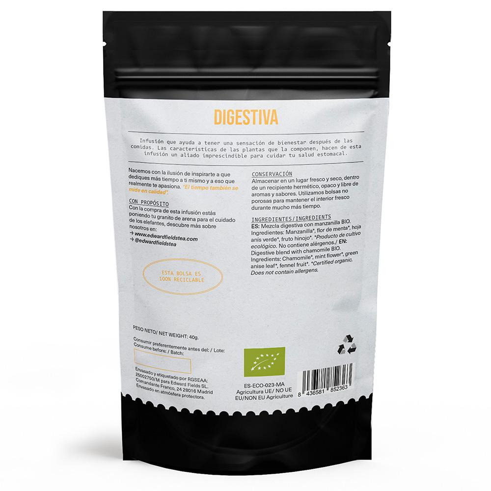 Infusión Digestiva con manzanilla, ecológica a granel Edward Fields 40 g