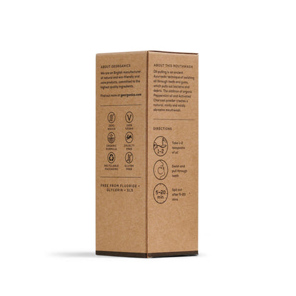 Enjuague Bucal con Aceite de Coco Carbón Activado Georganics