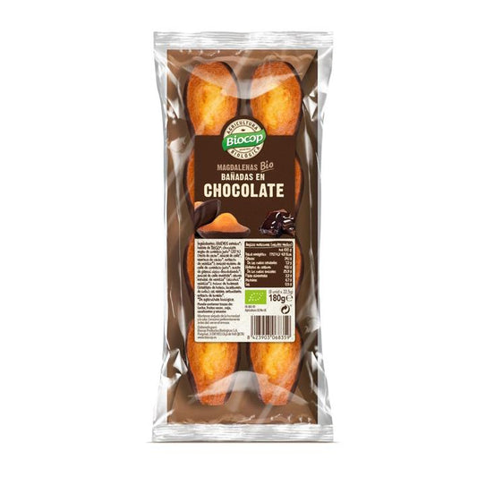 Magdalenas Bañadas con Chocolate Negro BIO Biocop 180 gr