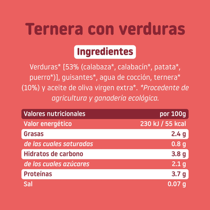 Tarrito Dorado BIO pavo y verduras +6 meses Smileat, 230g