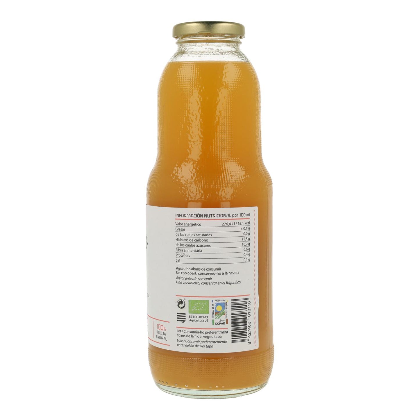 Zumo de Melocotón y Uva ECO Cal Valls 1L