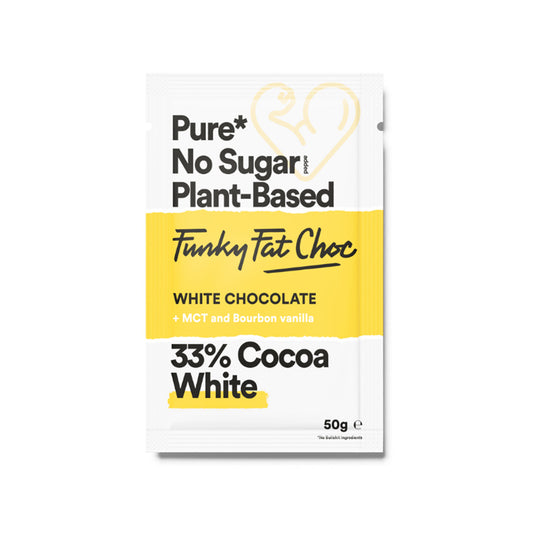 Chocolate keto ecológico y vegano 48% blanco 50 g