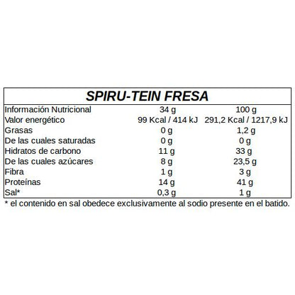 Spiru-Tein fresa Nature's Plus, 544 g