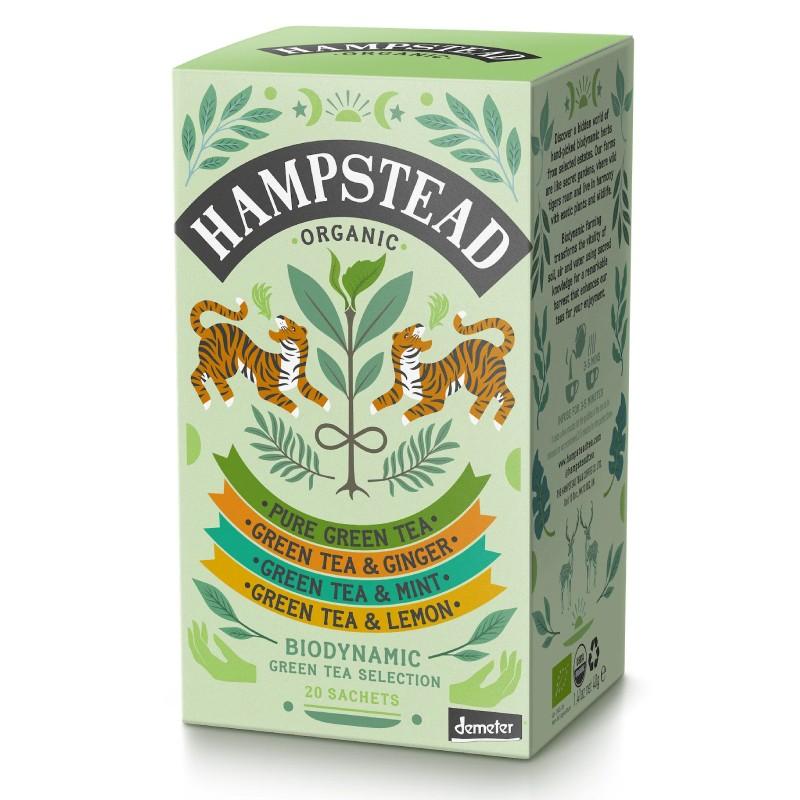 Té verde pack selección de infusiones de hierbas ecológicas Hampstead 20 bolsitas
