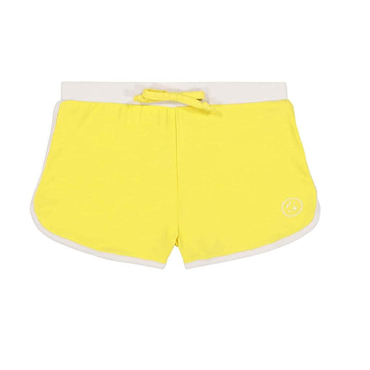 Bañador short amarillo protector contra rayos UV