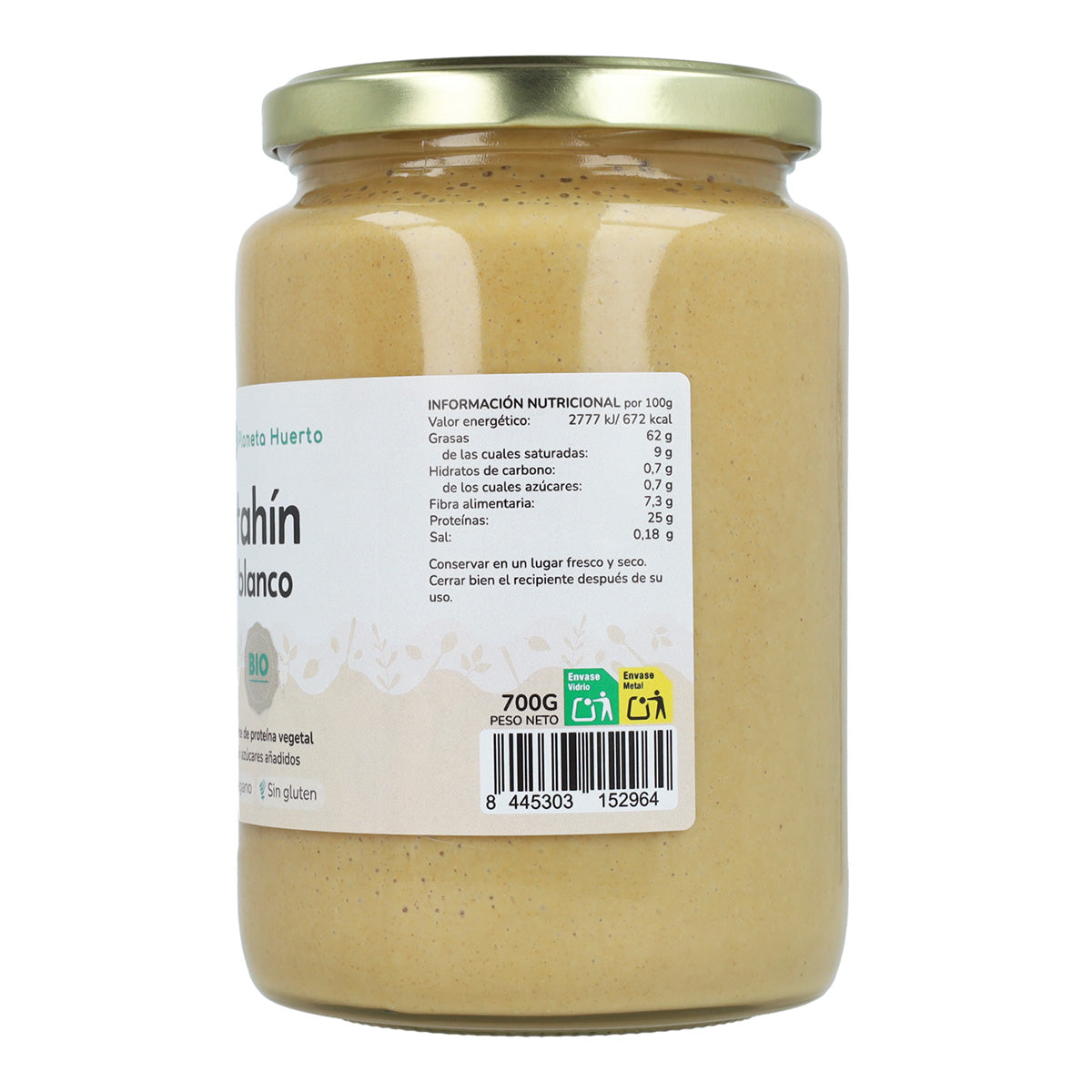 Tahin de sésamo blanco ECO Planeta Huerto