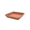 Plato maceta cuadrado terra color terracota 23 x 23 x 4